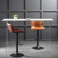 Modern Backrest Rotatable Counter Stool Iron Bar Stool with Cushion and Pedal