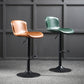 Modern Backrest Rotatable Counter Stool Iron Bar Stool with Cushion and Pedal
