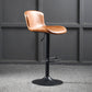 Modern Backrest Rotatable Counter Stool Iron Bar Stool with Cushion and Pedal