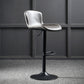 Modern Backrest Rotatable Counter Stool Iron Bar Stool with Cushion and Pedal
