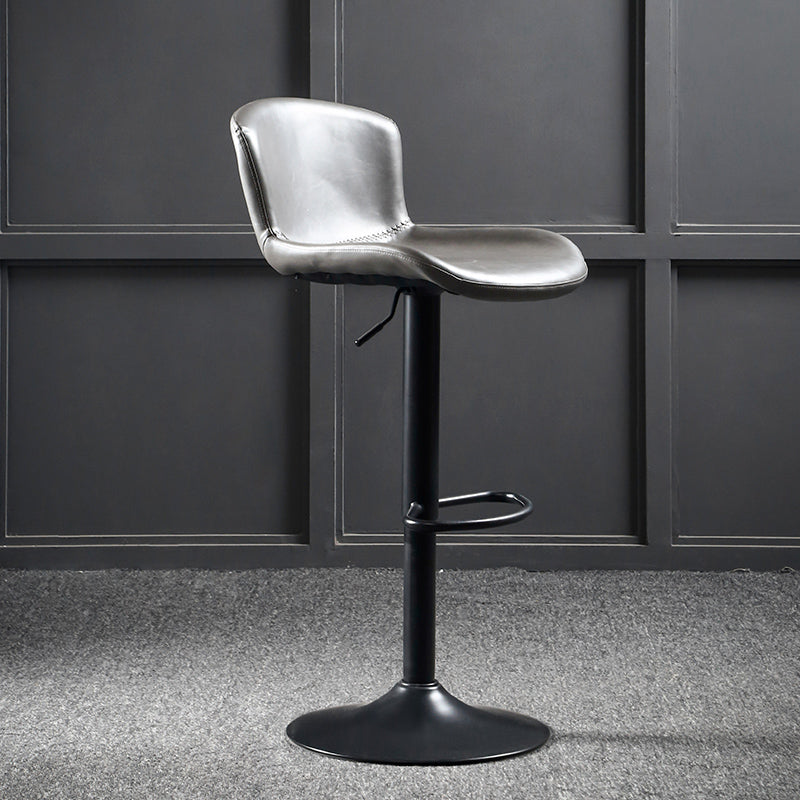 Modern Backrest Rotatable Counter Stool Iron Bar Stool with Cushion and Pedal