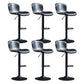 Modern Backrest Rotatable Counter Stool Iron Bar Stool with Cushion and Pedal
