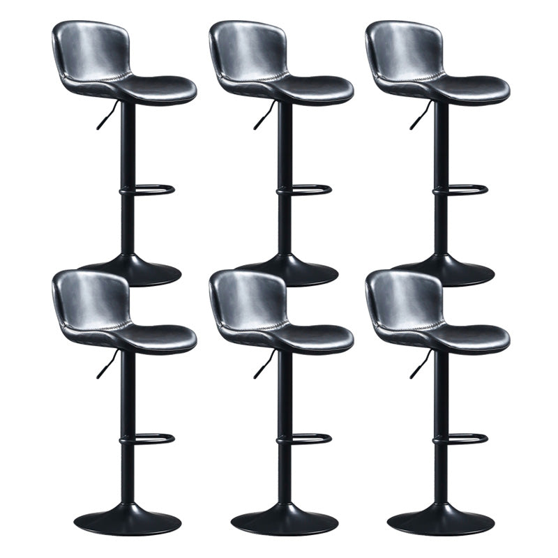 Modern Backrest Rotatable Counter Stool Iron Bar Stool with Cushion and Pedal