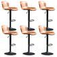 Modern Backrest Rotatable Counter Stool Iron Bar Stool with Cushion and Pedal
