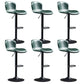 Modern Backrest Rotatable Counter Stool Iron Bar Stool with Cushion and Pedal