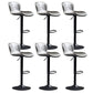 Modern Backrest Rotatable Counter Stool Iron Bar Stool with Cushion and Pedal