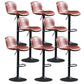 Modern Backrest Rotatable Counter Stool Iron Bar Stool with Cushion and Pedal