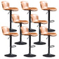 Modern Backrest Rotatable Counter Stool Iron Bar Stool with Cushion and Pedal
