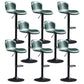 Modern Backrest Rotatable Counter Stool Iron Bar Stool with Cushion and Pedal