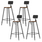 Industrial Armless Backrest Counter Stool Iron Cafe Bar Stool with Wooden Seat and Pedal Black 4 Piece Set Counter Stool(26"H) Clearhalo 'Bar Furniture' 'Bar Stools' 'bar_stools' 'furn' 'furn_bar_stools' 'Furniture' 'Kitchen & Dining Furniture' 6123706