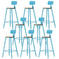 Industrial Armless Backrest Counter Stool Iron Cafe Bar Stool with Wooden Seat and Pedal Blue 8 Piece Set Counter Stool(26"H) Clearhalo 'Bar Furniture' 'Bar Stools' 'bar_stools' 'furn' 'furn_bar_stools' 'Furniture' 'Kitchen & Dining Furniture' 6123721