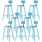 Industrial Armless Backrest Counter Stool Iron Cafe Bar Stool with Wooden Seat and Pedal Blue 8 Piece Set Bar Stool(30"H) Clearhalo 'Bar Furniture' 'Bar Stools' 'bar_stools' 'furn' 'furn_bar_stools' 'Furniture' 'Kitchen & Dining Furniture' 6123725