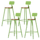 Industrial Armless Backrest Counter Stool Iron Cafe Bar Stool with Wooden Seat and Pedal Green 4 Piece Set Counter Stool(26"H) Clearhalo 'Bar Furniture' 'Bar Stools' 'bar_stools' 'furn' 'furn_bar_stools' 'Furniture' 'Kitchen & Dining Furniture' 6123727