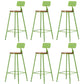 Industrial Armless Backrest Counter Stool Iron Cafe Bar Stool with Wooden Seat and Pedal Green 6 Piece Set Counter Stool(26"H) Clearhalo 'Bar Furniture' 'Bar Stools' 'bar_stools' 'furn' 'furn_bar_stools' 'Furniture' 'Kitchen & Dining Furniture' 6123728