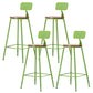 Industrial Armless Backrest Counter Stool Iron Cafe Bar Stool with Wooden Seat and Pedal Green 4 Piece Set Bar Stool(30"H) Clearhalo 'Bar Furniture' 'Bar Stools' 'bar_stools' 'furn' 'furn_bar_stools' 'Furniture' 'Kitchen & Dining Furniture' 6123731