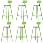 Industrial Armless Backrest Counter Stool Iron Cafe Bar Stool with Wooden Seat and Pedal Green 6 Piece Set Bar Stool(30"H) Clearhalo 'Bar Furniture' 'Bar Stools' 'bar_stools' 'furn' 'furn_bar_stools' 'Furniture' 'Kitchen & Dining Furniture' 6123732
