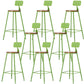 Industrial Armless Backrest Counter Stool Iron Cafe Bar Stool with Wooden Seat and Pedal Green 8 Piece Set Bar Stool(30"H) Clearhalo 'Bar Furniture' 'Bar Stools' 'bar_stools' 'furn' 'furn_bar_stools' 'Furniture' 'Kitchen & Dining Furniture' 6123733