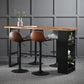 Modern Adjustable Leather Bar Stool Footrest Swivel Dining Stool for Living Room