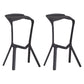 Footrest Indoor Low Back Stool Modern Plastic Stack Bar and Counter Stool