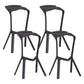 Footrest Indoor Low Back Stool Modern Plastic Stack Bar and Counter Stool