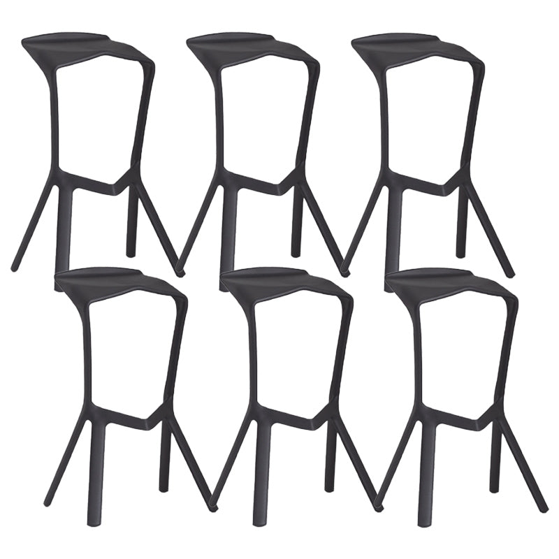 Footrest Indoor Low Back Stool Modern Plastic Stack Bar and Counter Stool
