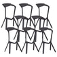 Footrest Indoor Low Back Stool Modern Plastic Stack Bar and Counter Stool