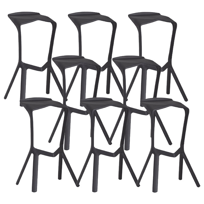 Footrest Indoor Low Back Stool Modern Plastic Stack Bar and Counter Stool
