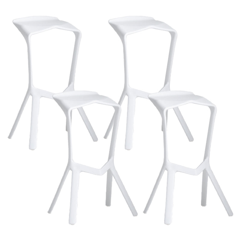 Footrest Indoor Low Back Stool Modern Plastic Stack Bar and Counter Stool