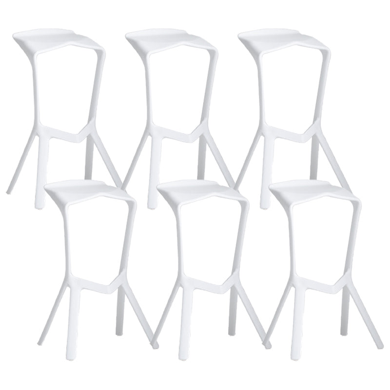 Footrest Indoor Low Back Stool Modern Plastic Stack Bar and Counter Stool