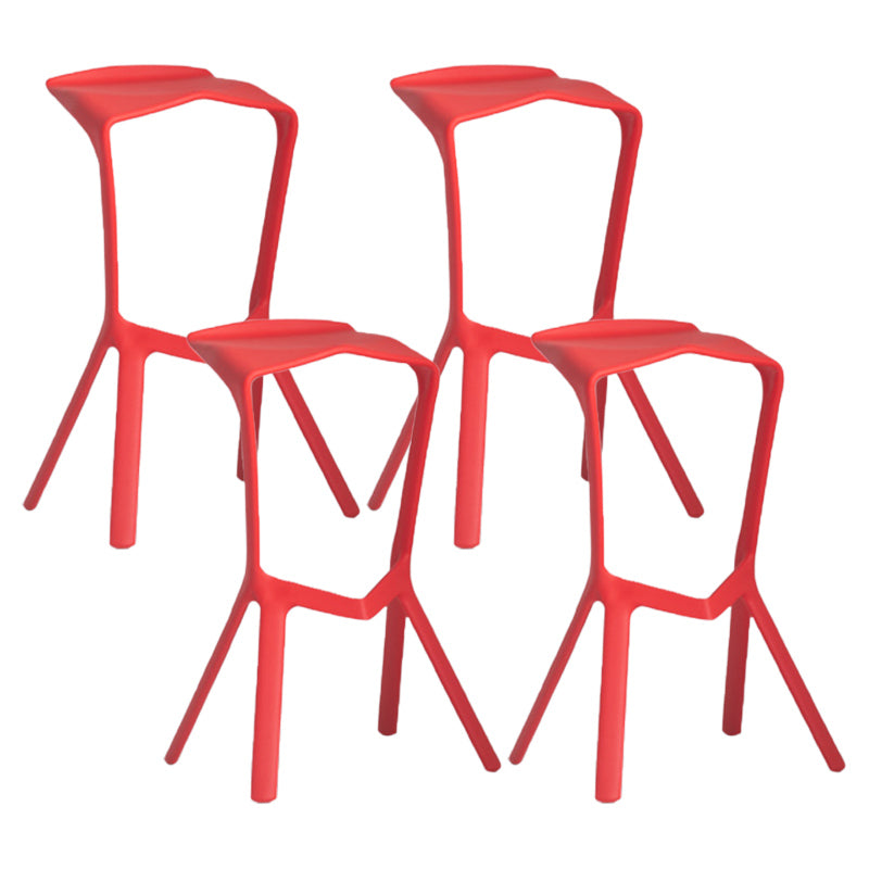 Footrest Indoor Low Back Stool Modern Plastic Stack Bar and Counter Stool