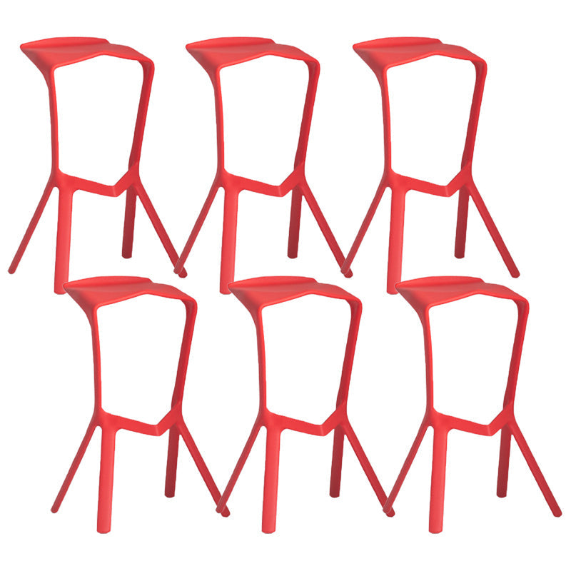 Footrest Indoor Low Back Stool Modern Plastic Stack Bar and Counter Stool