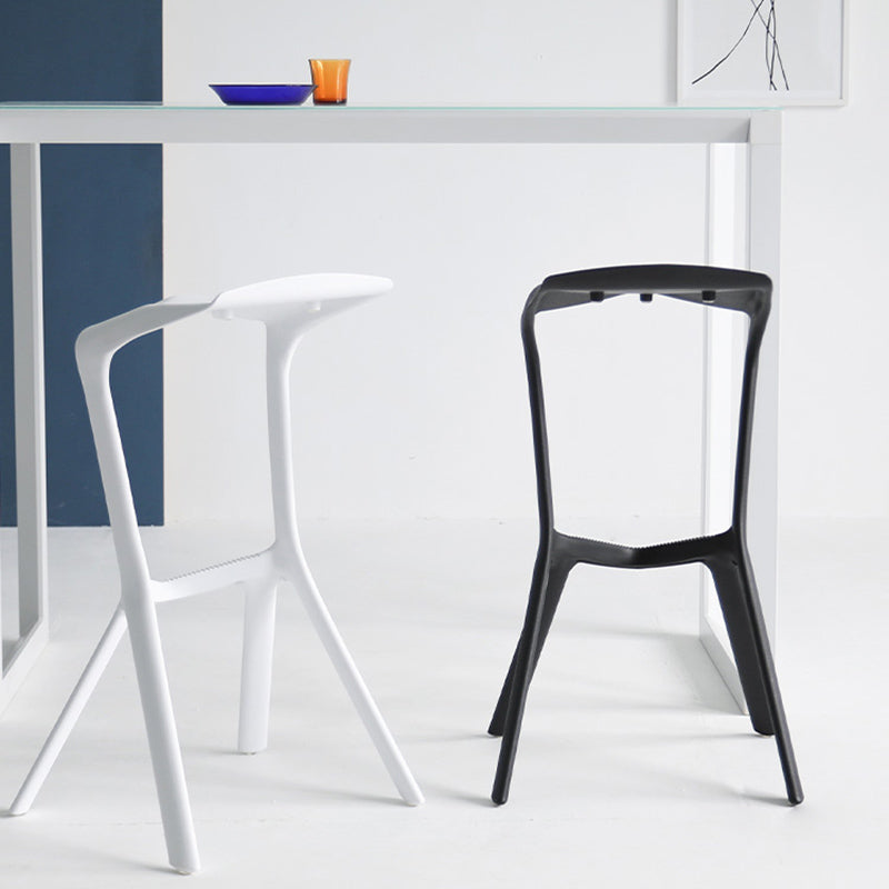Footrest Indoor Low Back Stool Modern Plastic Stack Bar and Counter Stool