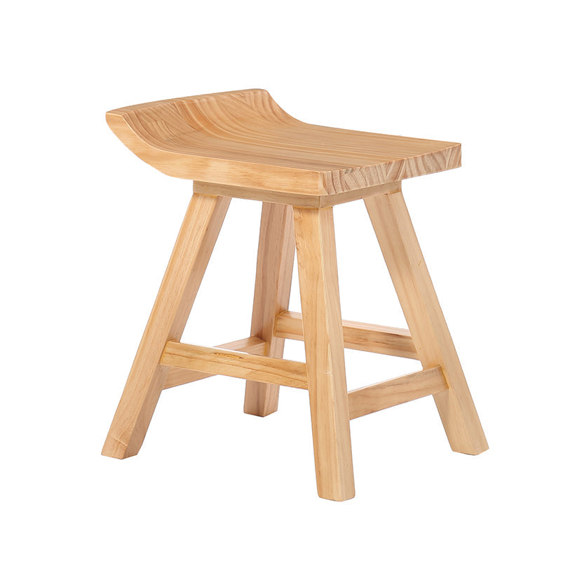 Indoor Modern Footrest Bar Stool Solid Wood Bar & Counter Stool in Natural 1 Piece Short Stool(18"H) Clearhalo 'Bar Furniture' 'Bar Stools' 'bar_stools' 'furn' 'furn_bar_stools' 'Furniture' 'Kitchen & Dining Furniture' 6123970