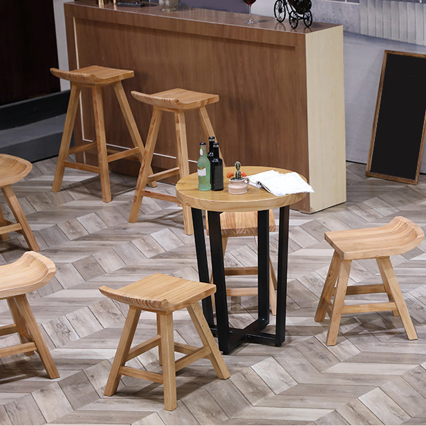 Indoor Modern Footrest Bar Stool Solid Wood Bar & Counter Stool in Natural Clearhalo 'Bar Furniture' 'Bar Stools' 'bar_stools' 'furn' 'furn_bar_stools' 'Furniture' 'Kitchen & Dining Furniture' 6123975