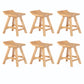 Indoor Modern Footrest Bar Stool Solid Wood Bar & Counter Stool in Natural 6 Piece Set Short Stool(18"H) Clearhalo 'Bar Furniture' 'Bar Stools' 'bar_stools' 'furn' 'furn_bar_stools' 'Furniture' 'Kitchen & Dining Furniture' 6123976