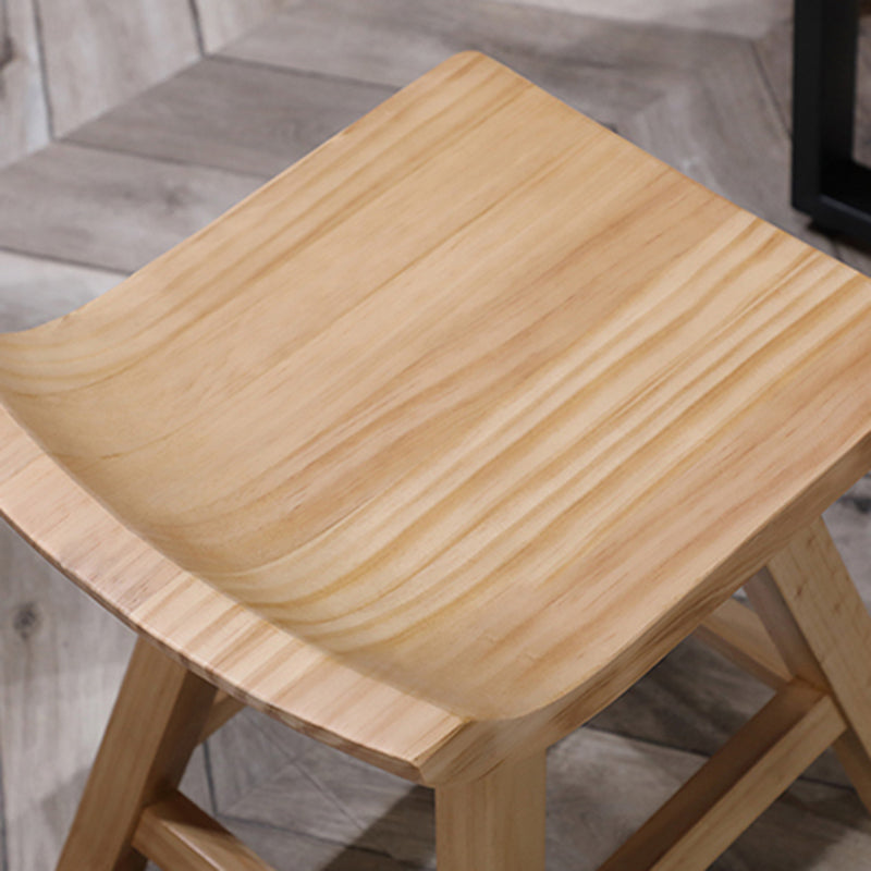 Indoor Modern Footrest Bar Stool Solid Wood Bar & Counter Stool in Natural Clearhalo 'Bar Furniture' 'Bar Stools' 'bar_stools' 'furn' 'furn_bar_stools' 'Furniture' 'Kitchen & Dining Furniture' 6123980