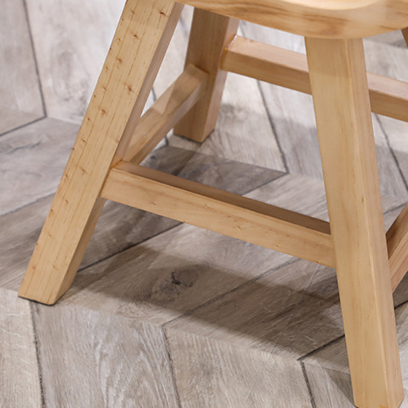 Indoor Modern Footrest Bar Stool Solid Wood Bar & Counter Stool in Natural Clearhalo 'Bar Furniture' 'Bar Stools' 'bar_stools' 'furn' 'furn_bar_stools' 'Furniture' 'Kitchen & Dining Furniture' 6123983