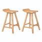 Indoor Modern Footrest Bar Stool Solid Wood Bar & Counter Stool in Natural 2 Piece Set Counter Stool(26"H) Clearhalo 'Bar Furniture' 'Bar Stools' 'bar_stools' 'furn' 'furn_bar_stools' 'Furniture' 'Kitchen & Dining Furniture' 6123989