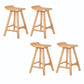 Indoor Modern Footrest Bar Stool Solid Wood Bar & Counter Stool in Natural 4 Piece Set Counter Stool(26"H) Clearhalo 'Bar Furniture' 'Bar Stools' 'bar_stools' 'furn' 'furn_bar_stools' 'Furniture' 'Kitchen & Dining Furniture' 6123990
