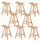 Indoor Modern Footrest Bar Stool Solid Wood Bar & Counter Stool in Natural 8 Piece Set Counter Stool(26"H) Clearhalo 'Bar Furniture' 'Bar Stools' 'bar_stools' 'furn' 'furn_bar_stools' 'Furniture' 'Kitchen & Dining Furniture' 6123992