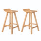 Indoor Modern Footrest Bar Stool Solid Wood Bar & Counter Stool in Natural 2 Piece Set Bar Stool(30"H) Clearhalo 'Bar Furniture' 'Bar Stools' 'bar_stools' 'furn' 'furn_bar_stools' 'Furniture' 'Kitchen & Dining Furniture' 6123993