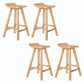 Indoor Modern Footrest Bar Stool Solid Wood Bar & Counter Stool in Natural 4 Piece Set Bar Stool(30"H) Clearhalo 'Bar Furniture' 'Bar Stools' 'bar_stools' 'furn' 'furn_bar_stools' 'Furniture' 'Kitchen & Dining Furniture' 6123994