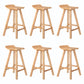 Indoor Modern Footrest Bar Stool Solid Wood Bar & Counter Stool in Natural 6 Piece Set Bar Stool(30"H) Clearhalo 'Bar Furniture' 'Bar Stools' 'bar_stools' 'furn' 'furn_bar_stools' 'Furniture' 'Kitchen & Dining Furniture' 6123995