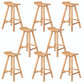 Indoor Modern Footrest Bar Stool Solid Wood Bar & Counter Stool in Natural 8 Piece Set Bar Stool(30"H) Clearhalo 'Bar Furniture' 'Bar Stools' 'bar_stools' 'furn' 'furn_bar_stools' 'Furniture' 'Kitchen & Dining Furniture' 6123996