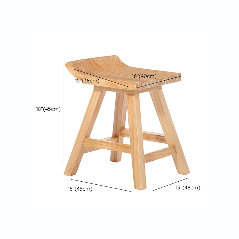 Indoor Modern Footrest Bar Stool Solid Wood Bar & Counter Stool in Natural Clearhalo 'Bar Furniture' 'Bar Stools' 'bar_stools' 'furn' 'furn_bar_stools' 'Furniture' 'Kitchen & Dining Furniture' 6123997