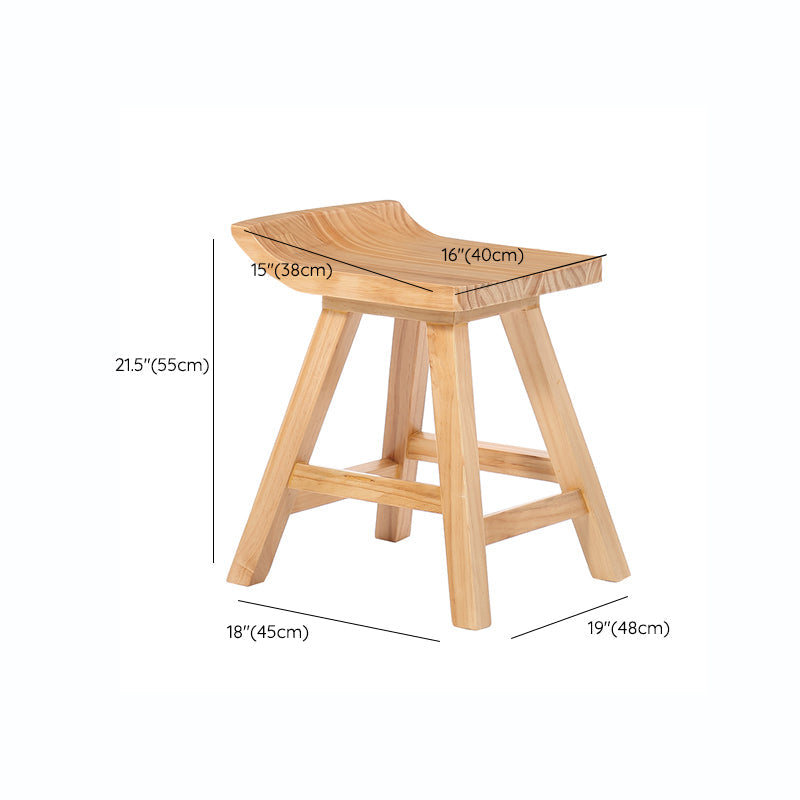 Indoor Modern Footrest Bar Stool Solid Wood Bar & Counter Stool in Natural Clearhalo 'Bar Furniture' 'Bar Stools' 'bar_stools' 'furn' 'furn_bar_stools' 'Furniture' 'Kitchen & Dining Furniture' 6123998