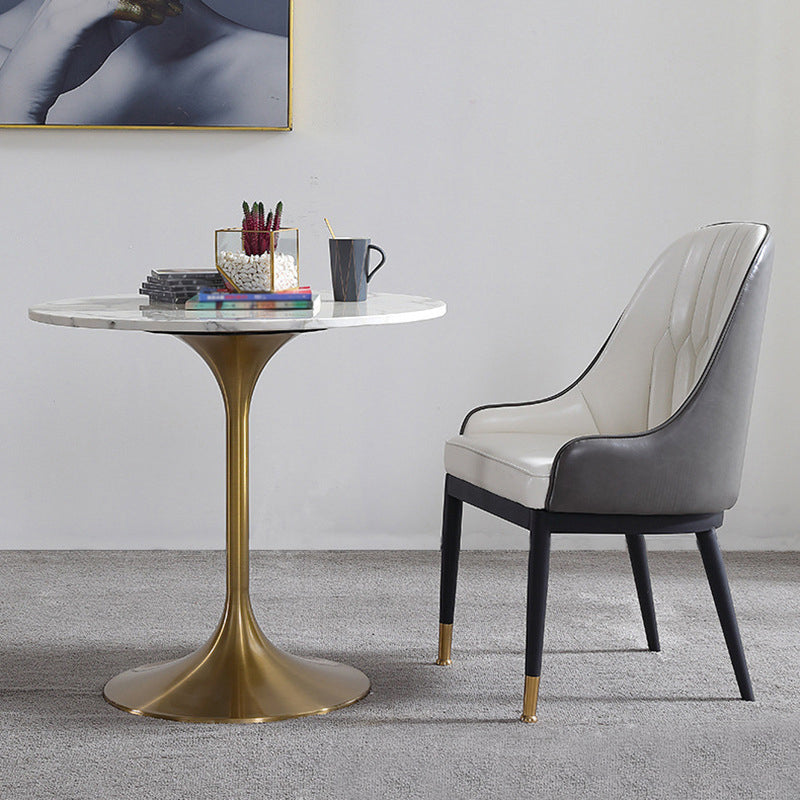 Pièces modernes 1/2/4/5 Pièces à manger Table à manger en pierre ronde pour balcon