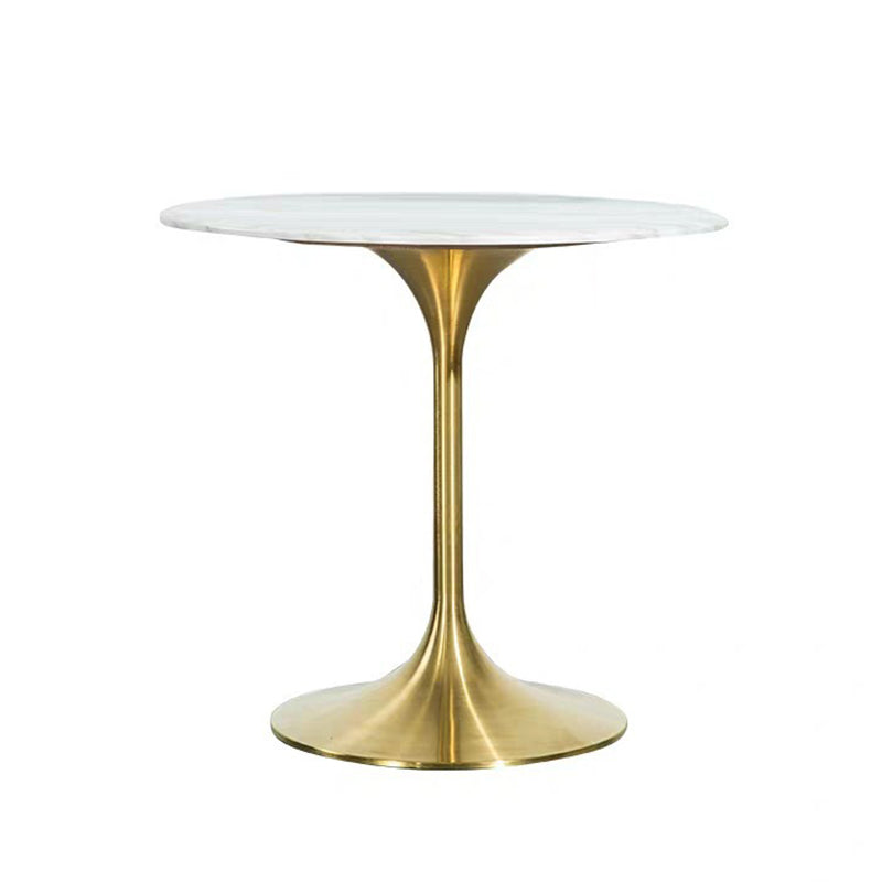 Pièces modernes 1/2/4/5 Pièces à manger Table à manger en pierre ronde pour balcon