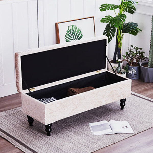 16.9 "Wソリッドウッドシートベンチミッドセンチュリーモダンクッションベンチ