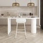 Mesa de bar de madera interior Mesa de altura de barra de pedestal doble industrial